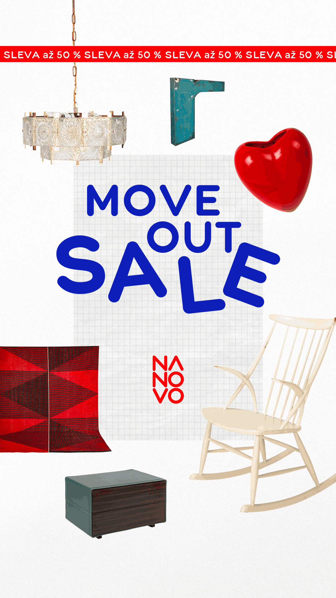 MOVE OUT SALE! Slevy až 50 %