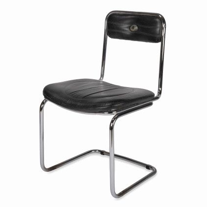 Black leather chair