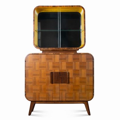 Sideboard with Vitrine Jindřich Halabala