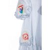 Ladies' dress with removable embroidery
