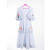 Ladies' dress with removable embroidery